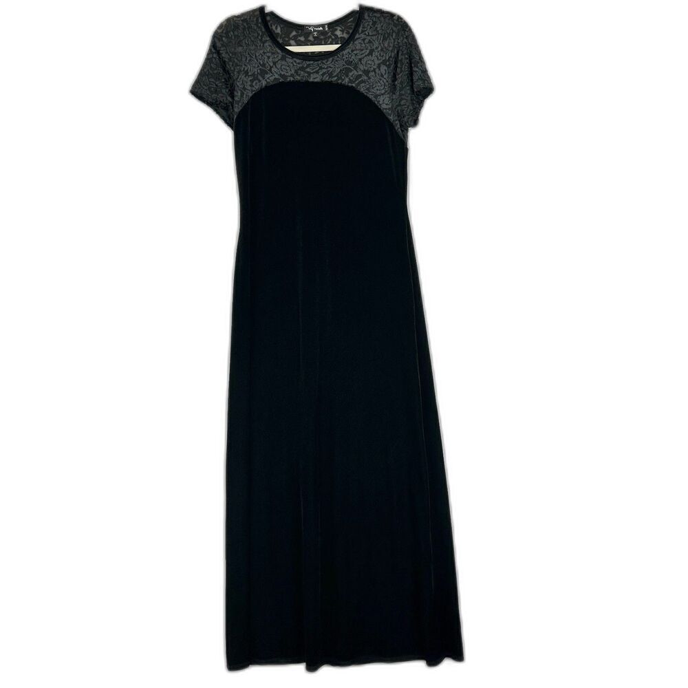 My Michelle Vintage Velvet Burnout Maxi Dress Size Large Whimsigoth Y2K 90s